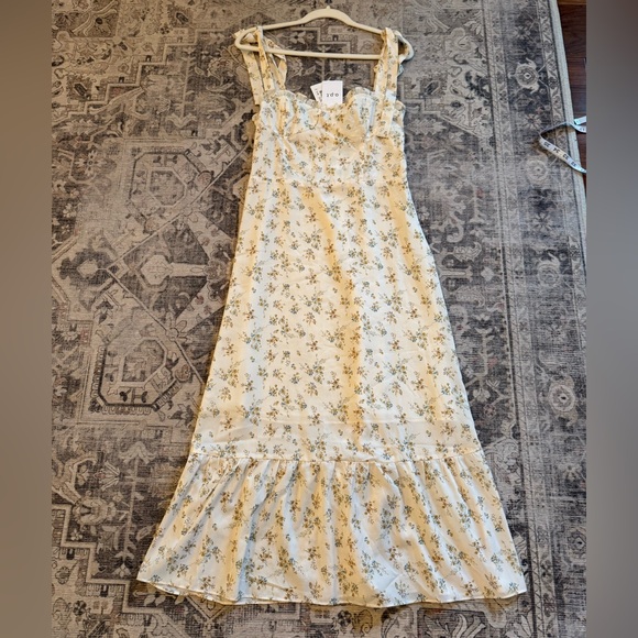 NWT o.p.t Toile de Jouy Floral Print Sleeveless Midi Dress, Size 8 - Picture 3 of 13